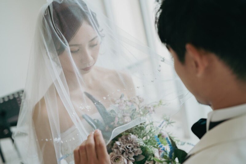 ベール越し新婦様