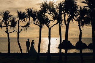 *綺麗なサンセットタイムでのロマンチックなフォトウエディング♡*