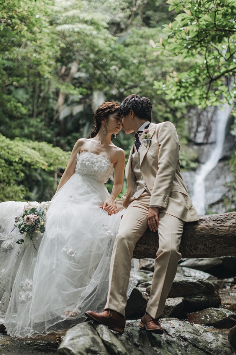 後ろの滝が有名なんですよ~!!