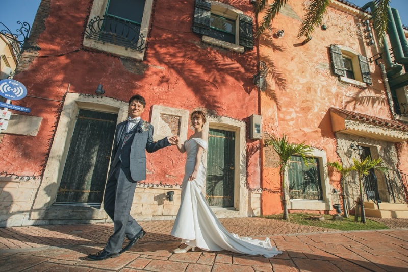 ヤシの木の影も入っています~!