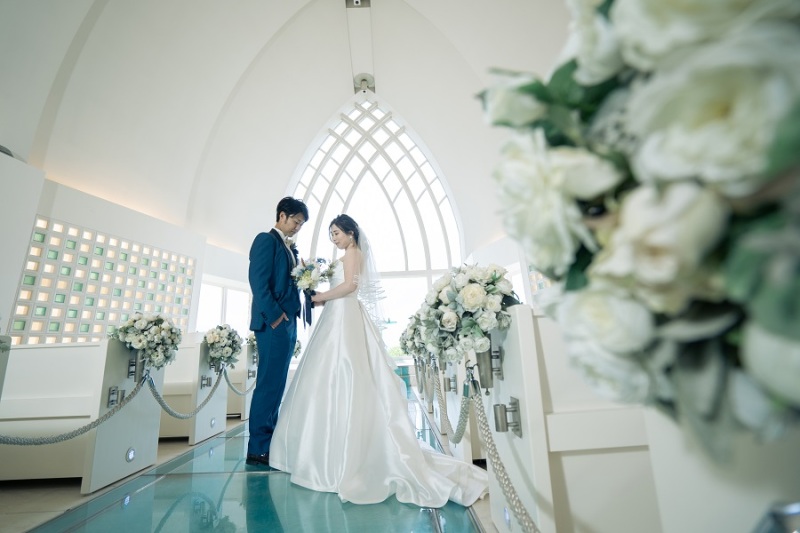 アクアルーチェチャペルから撮影スタート☆