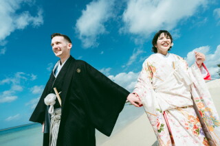 《アクアグレイス・チャペル＆ビーチプラン》和装と洋装のロケーション撮影！