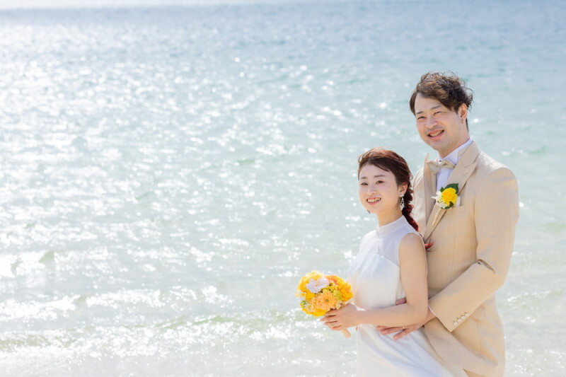 海をバックに、、、