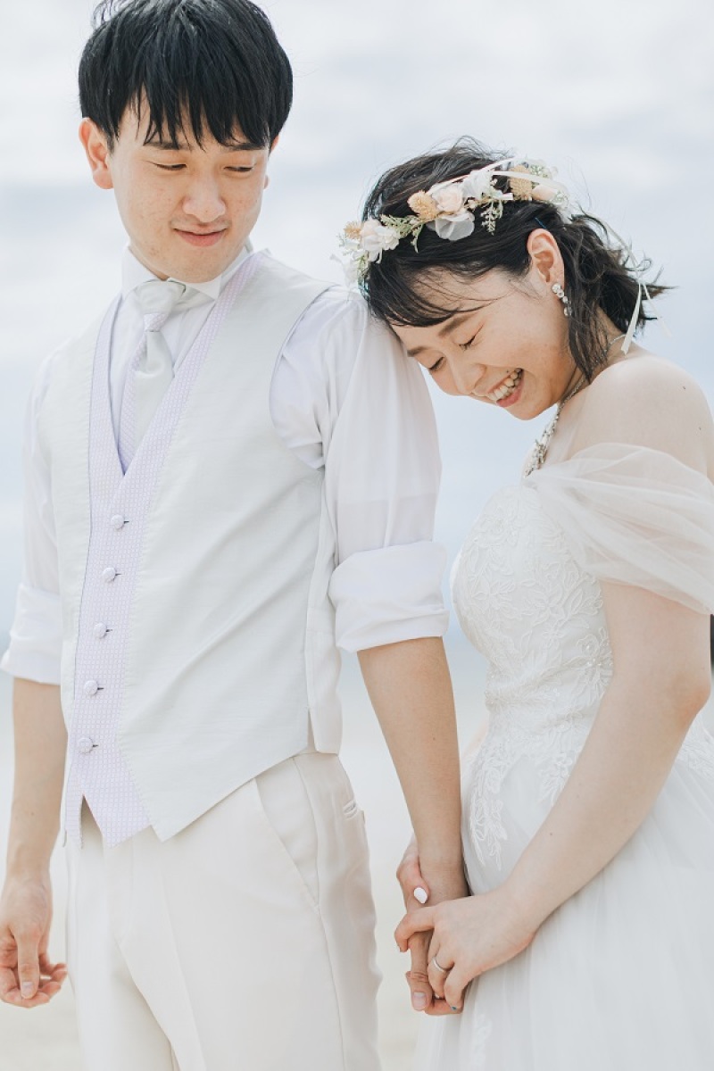 お二人の上半身姿を撮影しました~!