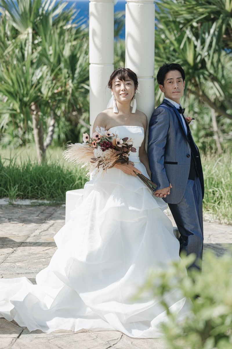 チャペル外観のガゼボにて撮りました～！