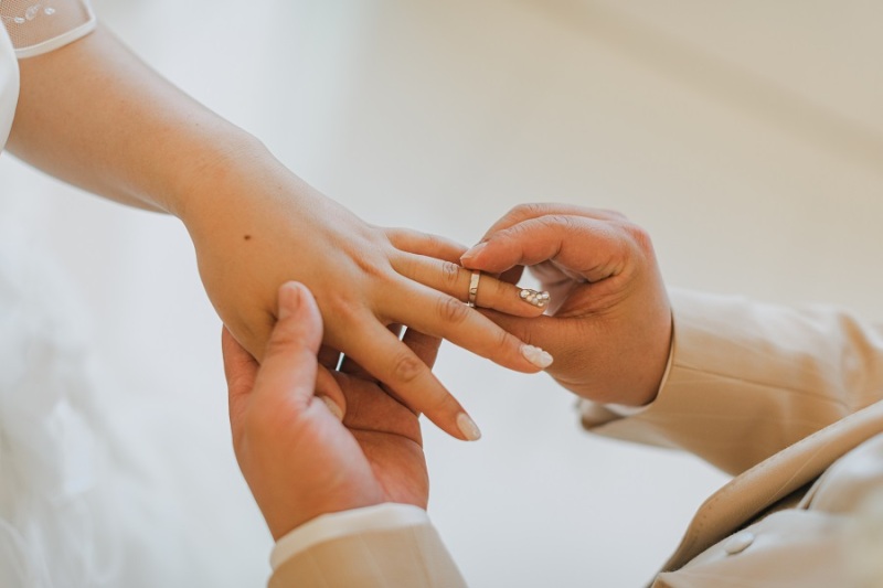 指輪交換のシーンを撮りました~!