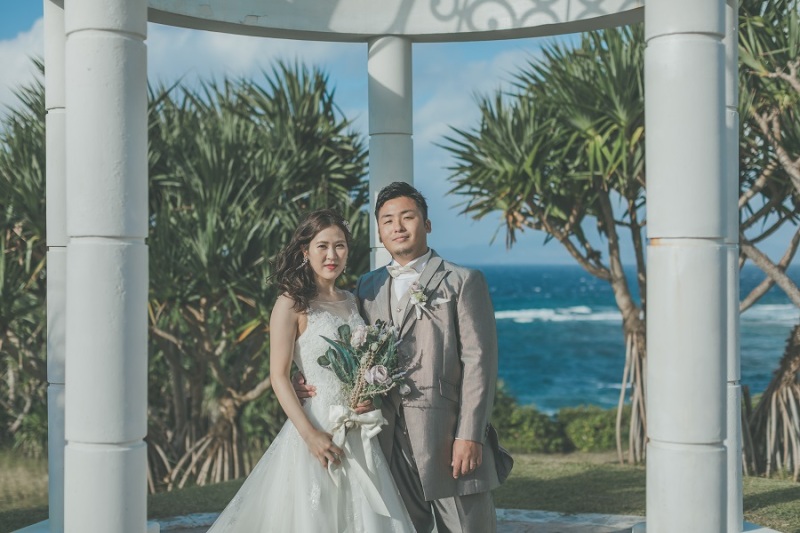 チャペル外観のガゼボにて撮りました~