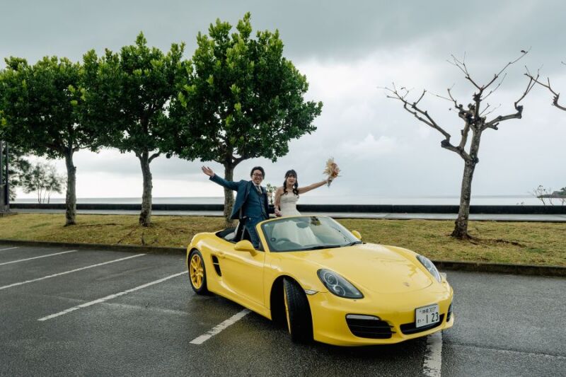 with オープンカー