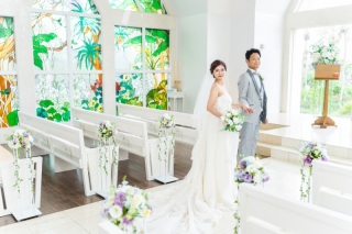 *宮古島のリゾートチャペルでフォトウエディング*