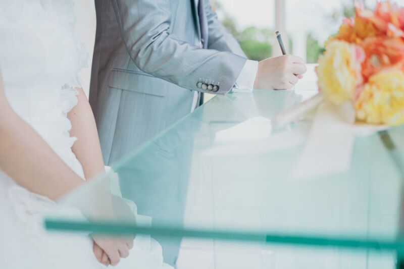 『私達結婚しました』ご署名もあります。