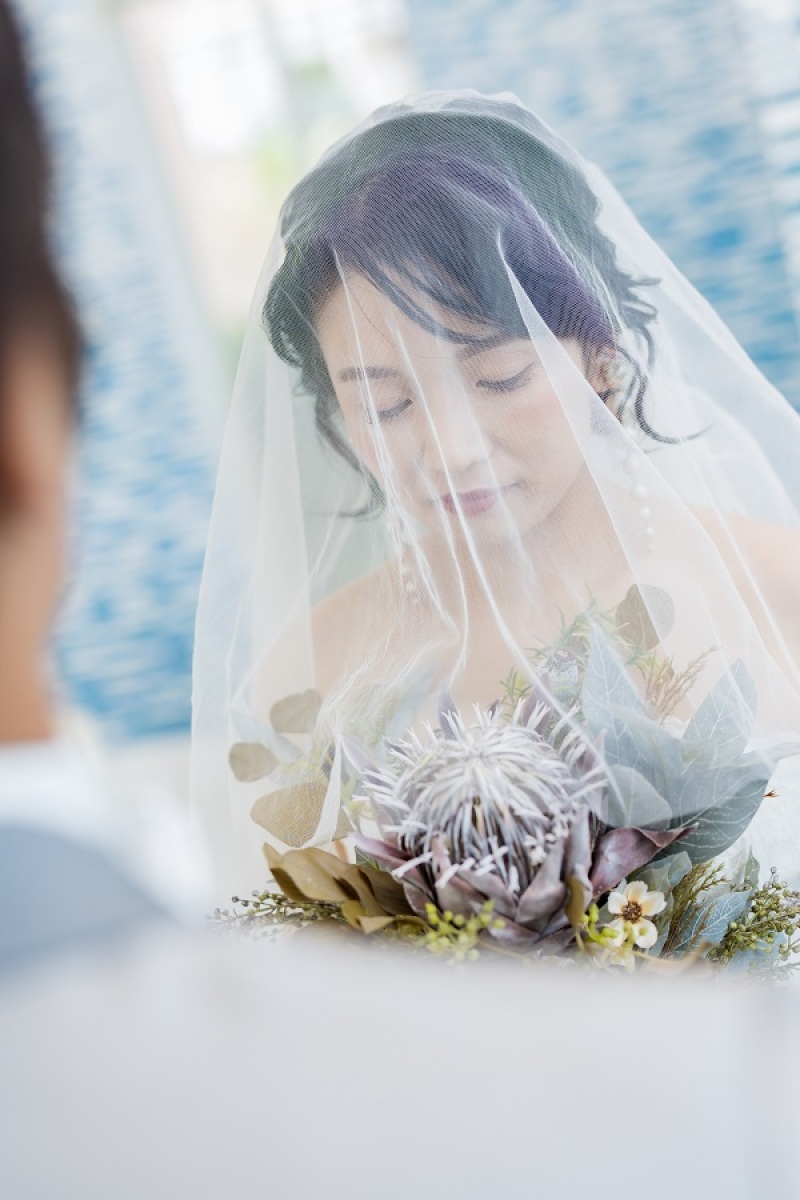ベール越しの新婦様♡