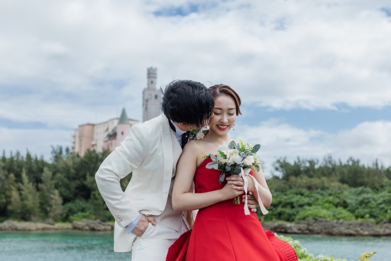 花嫁さんのほっぺにキス♡