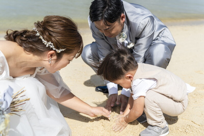 家族でお砂遊び♡