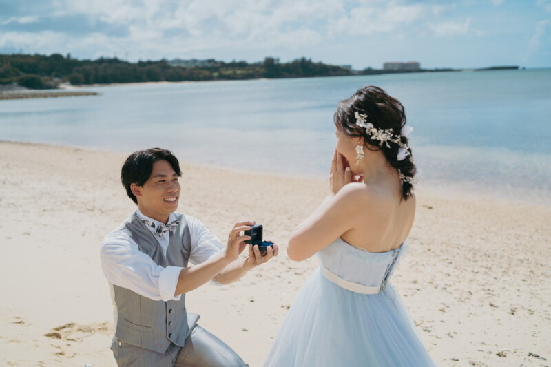 ビーチをバックに♪