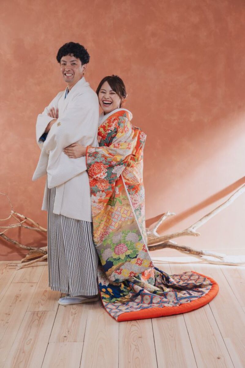 和装でバックHUG♡