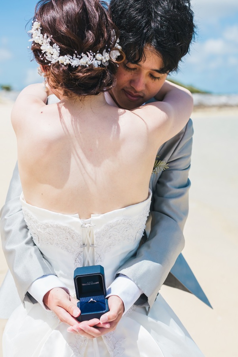 大切な婚約指輪をメインに撮影中～