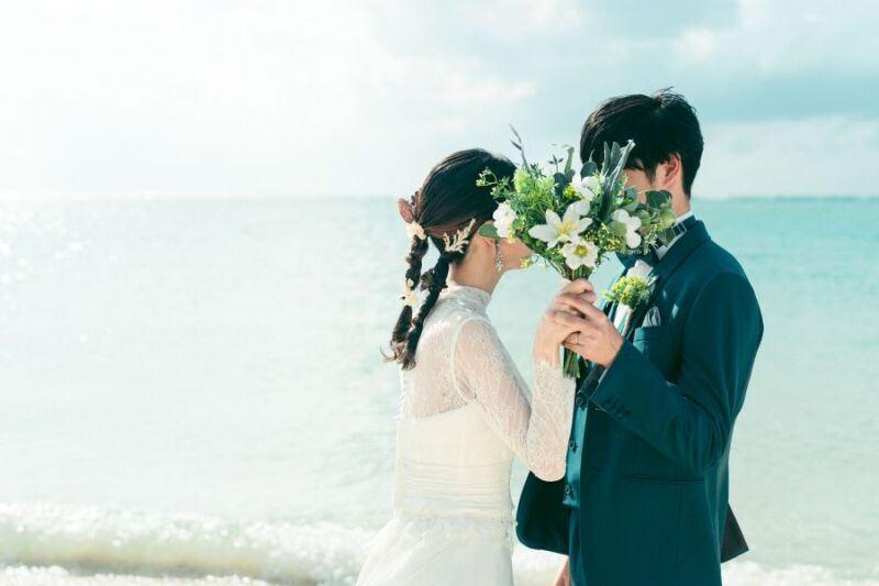 bouquetでお顔隠し♡