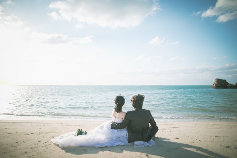 砂浜に座ってみました♪