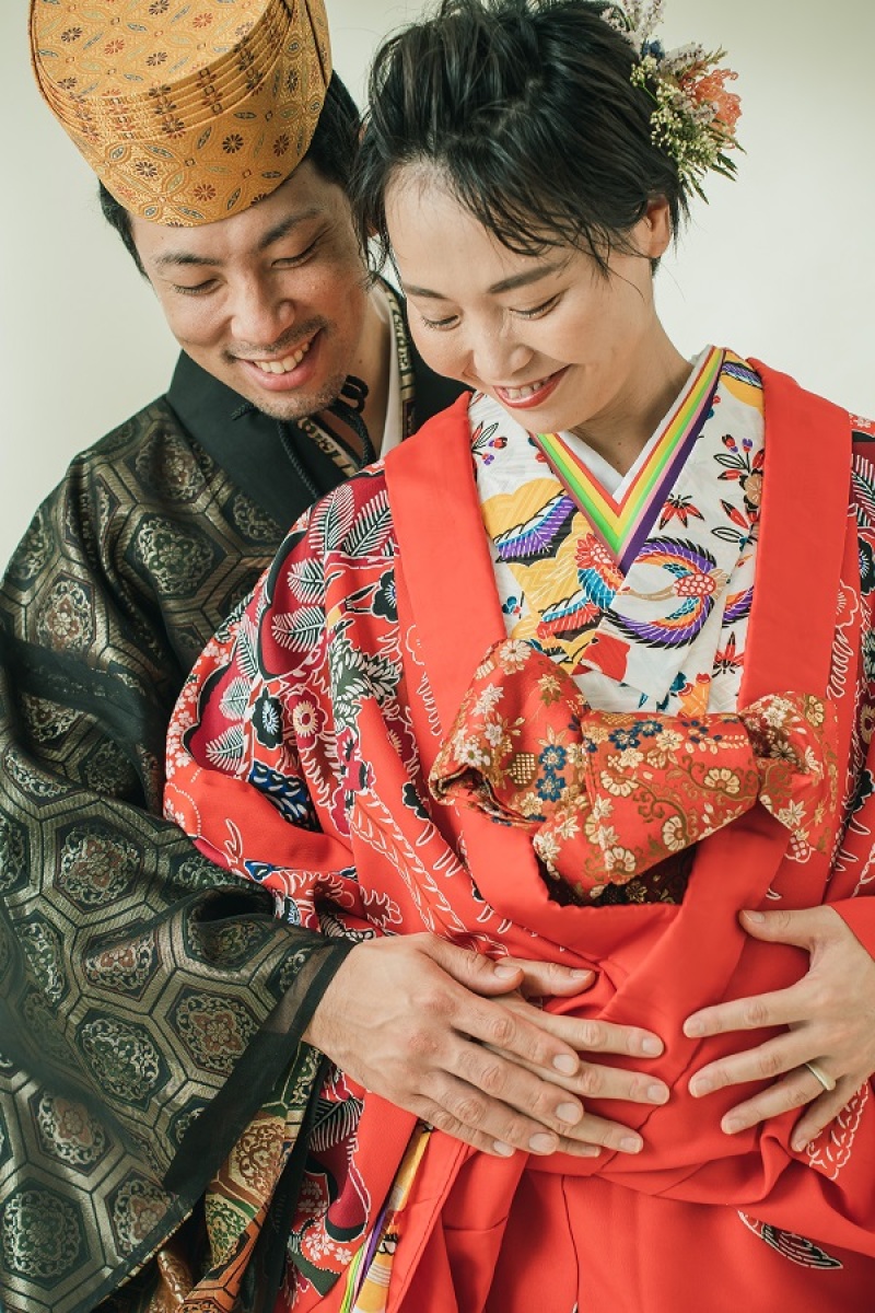 お二人の上半身を姿を撮りました～！