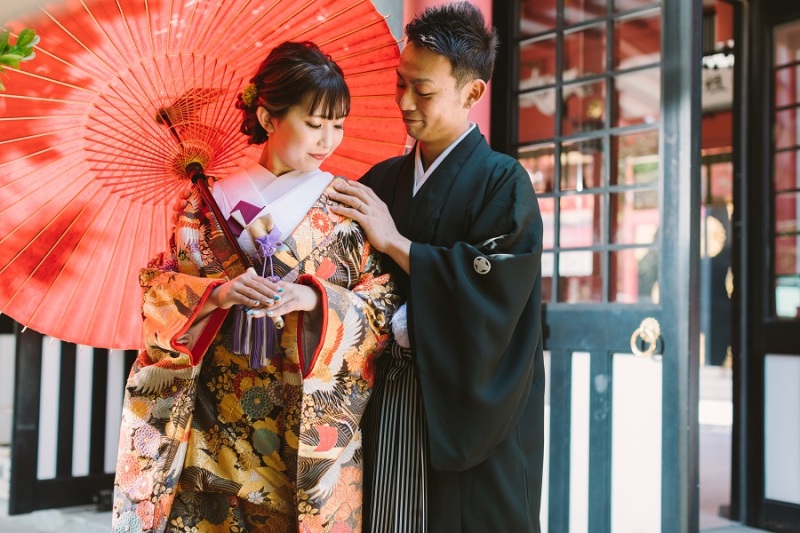 番傘を持って…♡