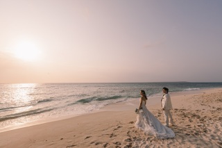 *宮古島の綺麗なサンセットTimeにてロマンチックなビーチフォトウエディング♪*