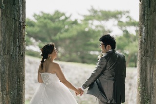 座喜味城でクラシックな撮影を♡