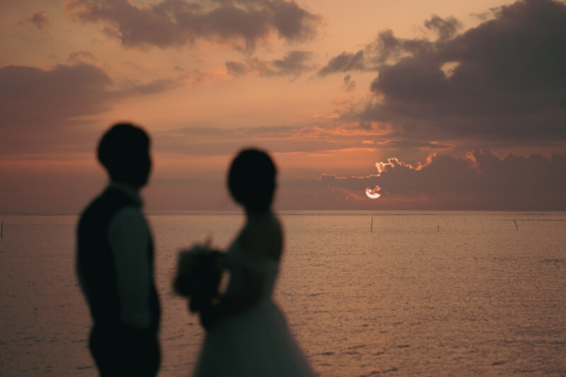沈み夕陽を見つめて、、、♡