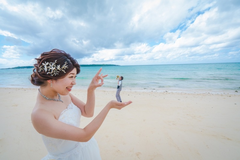 遠近法を使って撮影してますよ~!