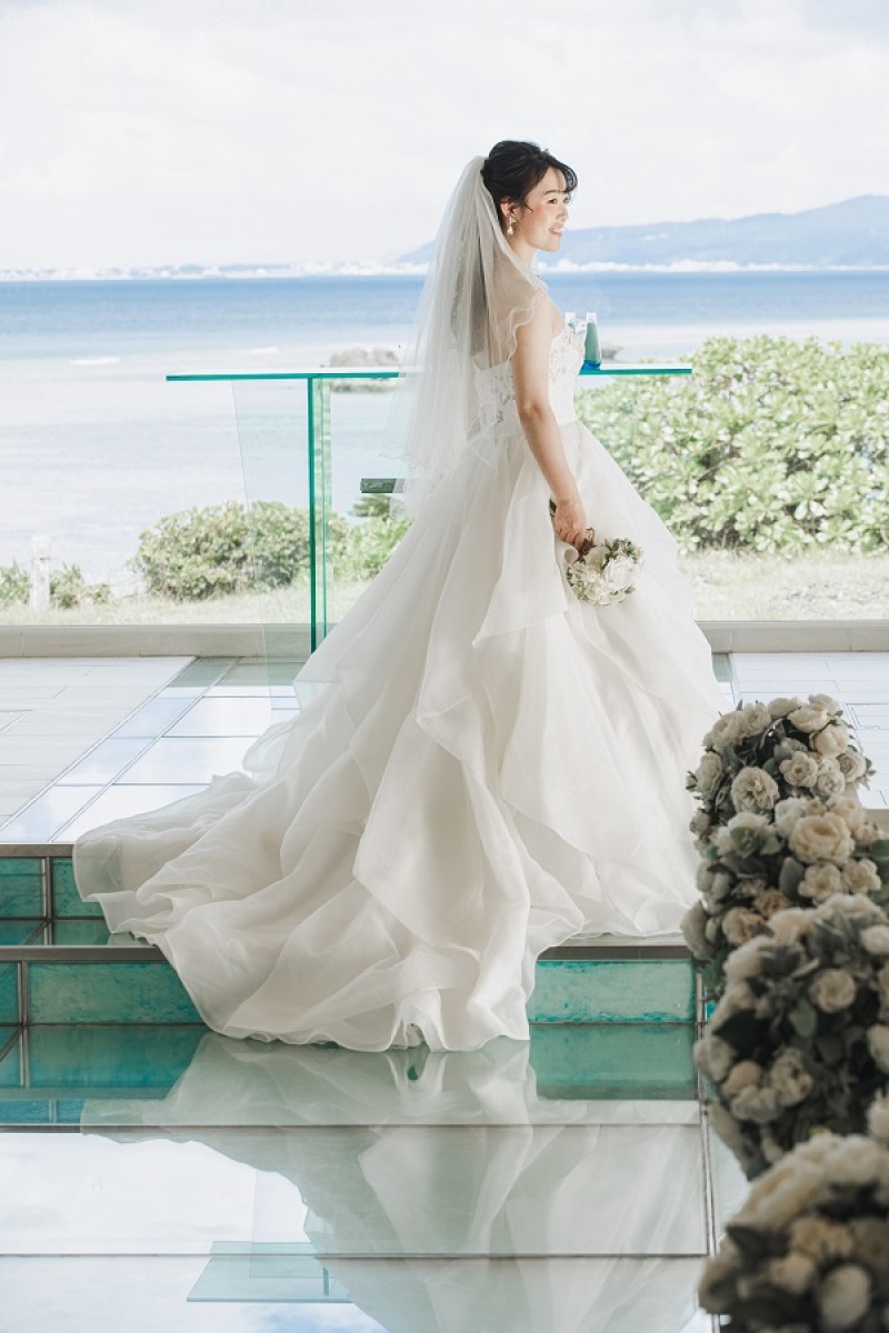 花嫁さんのお1人ショットを撮影中♪