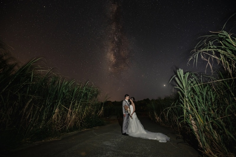 最後には星空の下で撮影スタート☆