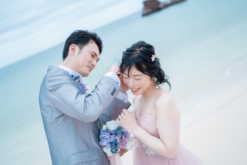 優しい新郎様の人柄がうかがえる一枚を♬