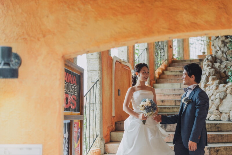 階段を使ってエスコートショット♡