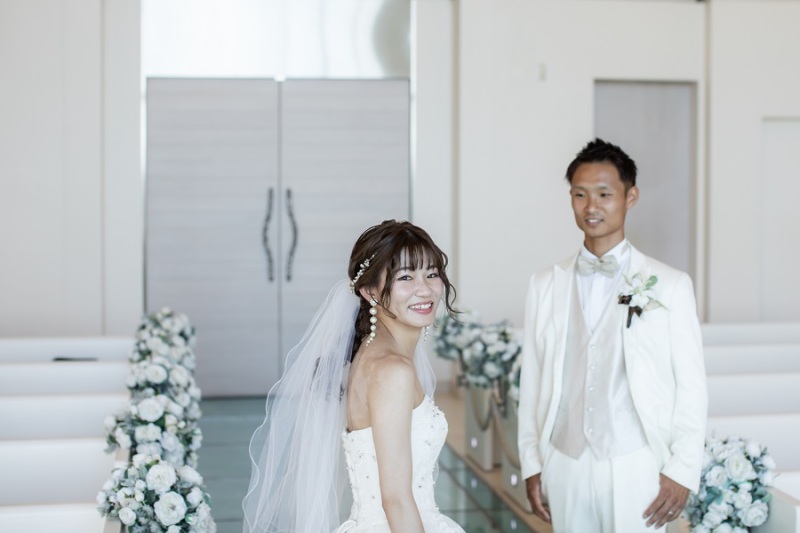 カメラ目線の新婦さま♡