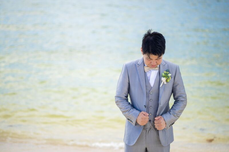 新郎様も雰囲気を変えて