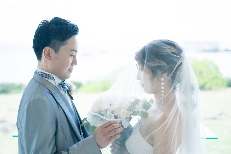ご新婦様のベールダウンショット♪