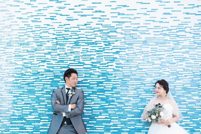 シギラミラージュチャペルの壁紙でパシャリ♪