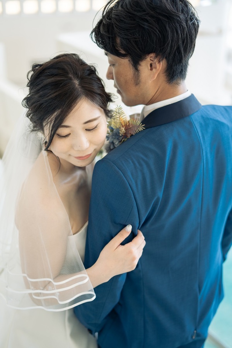 ご新郎様に寄り添ったお写真を撮りました~!!