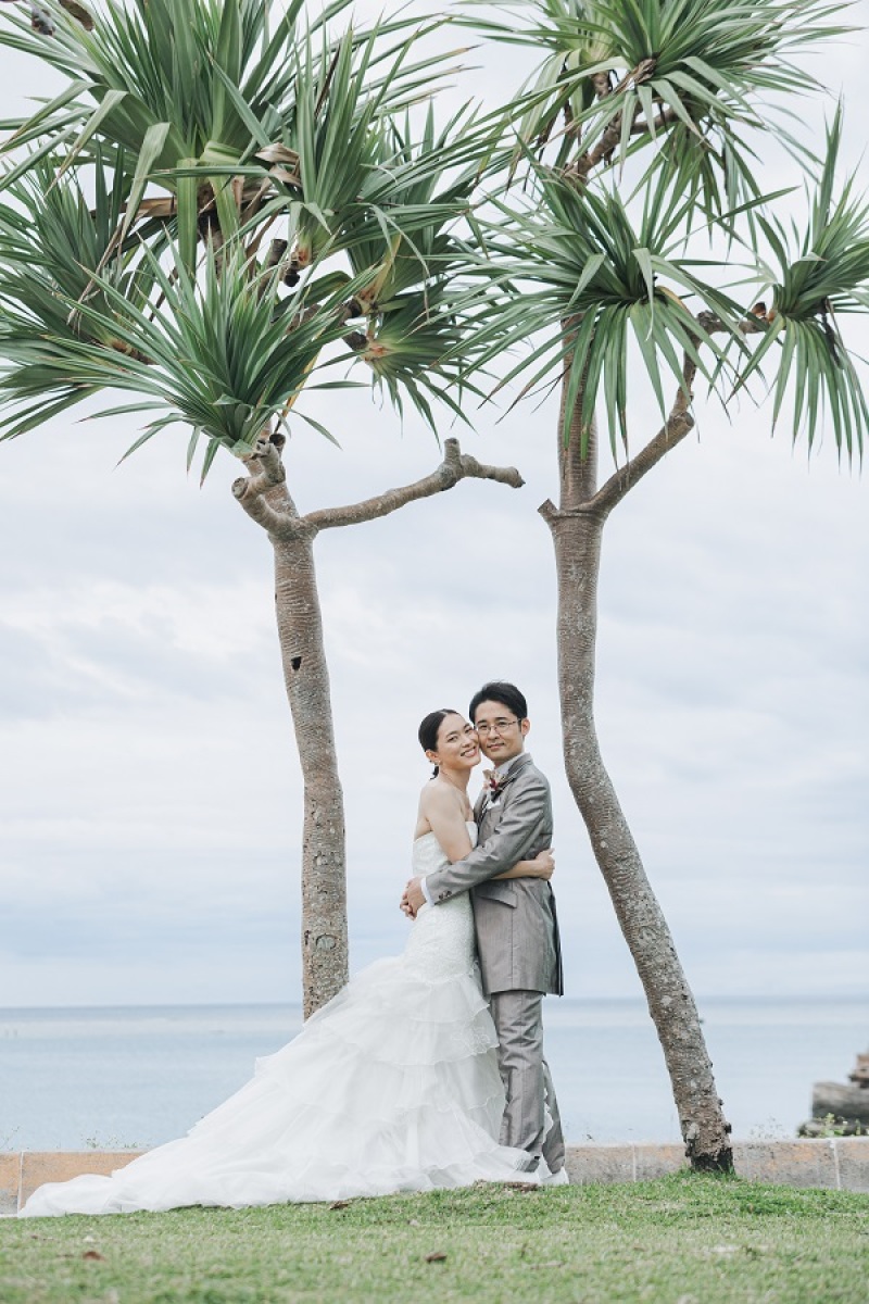 ヤシの木と一緒に撮りました~!!