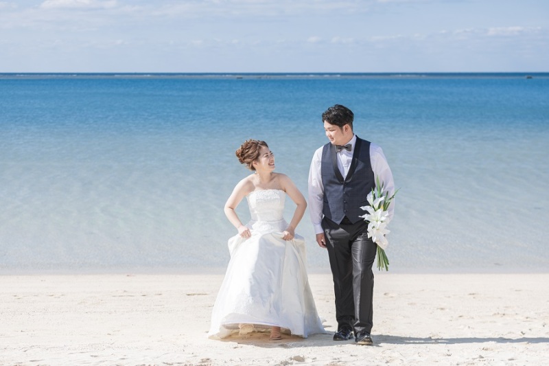 続いて、ビーチでの撮影スタート☆