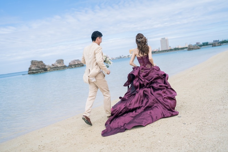白い砂浜を♪