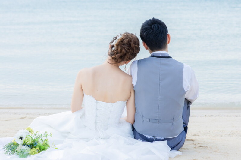 奇麗なビーチを眺めながら♪