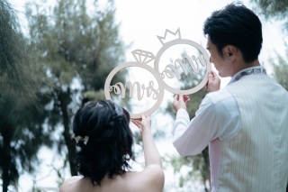 小物を駆使して自分たちのフォトを満喫❤