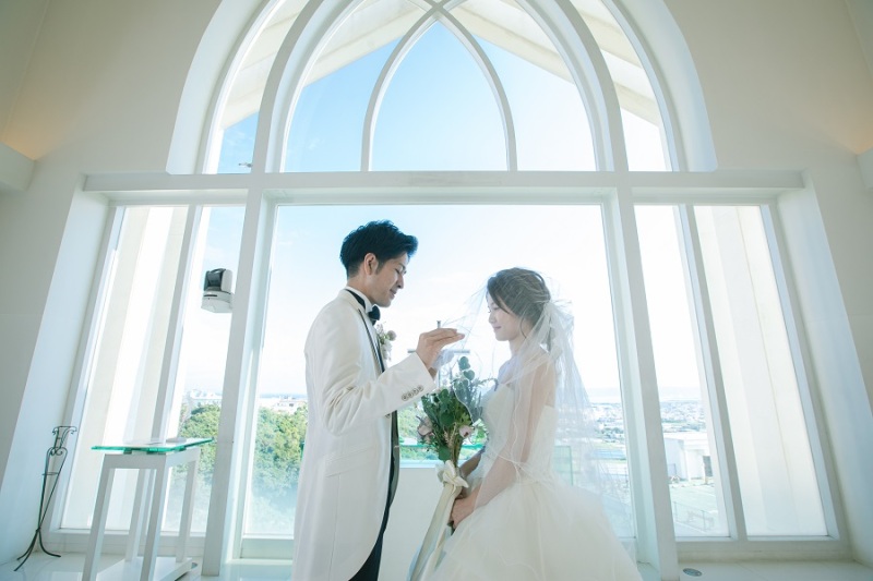 続いて、チャペルにて撮影スタートです☆