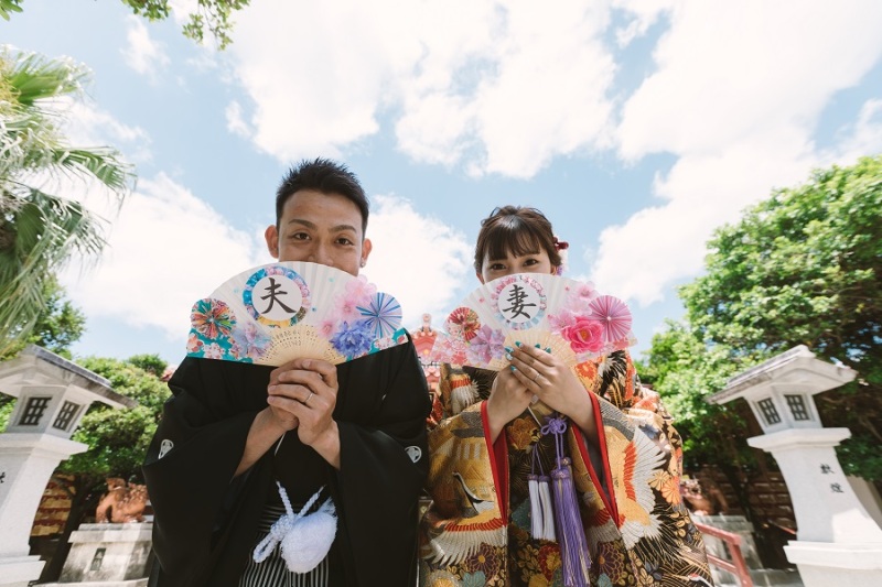 「夫＆妻」名入り扇子☆