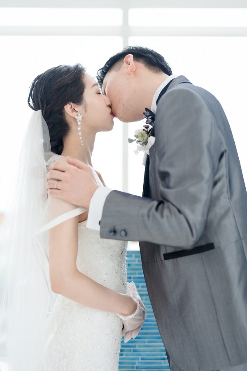 ウエディングキスシーン撮りました♪