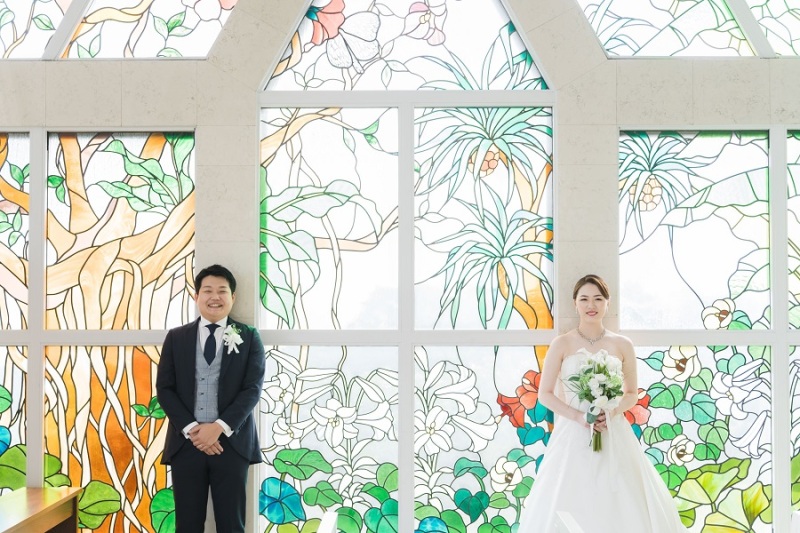 ご新婦様のドレスはプリンセスライン♡