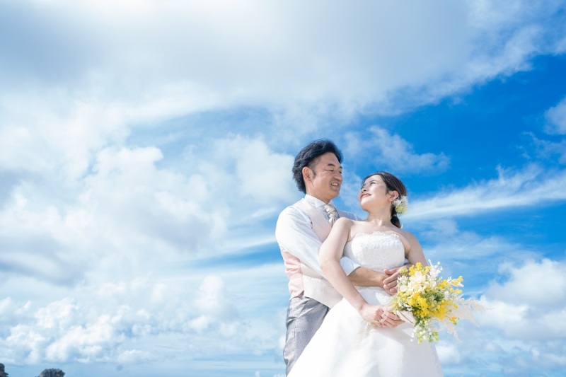 お二人と青空と雲を撮影してみました~♪