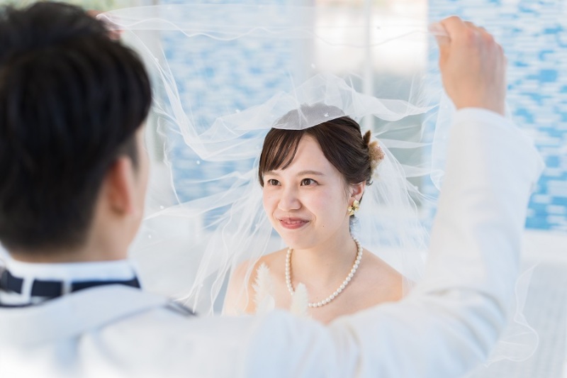 ベールに包まれた新婦様♡