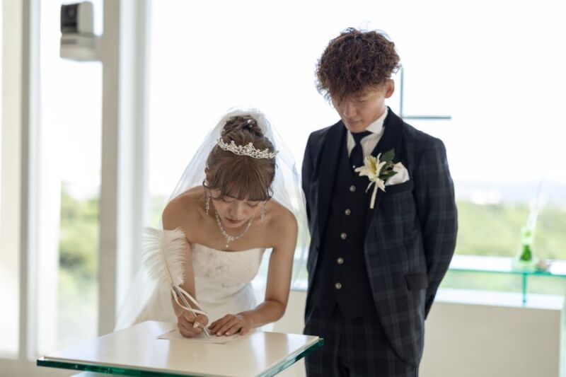 Wedding 証明書 へもサイン頂いてます♪