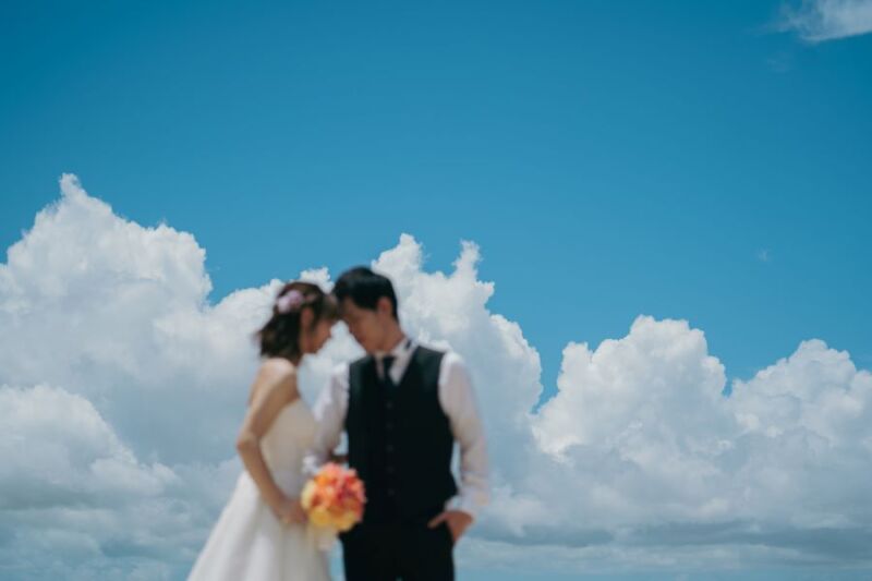 青空と真っ白な雲と。